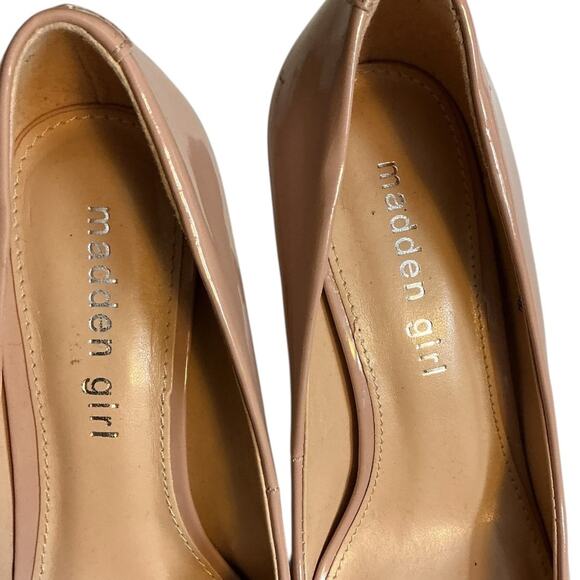 Steve Madden Brynn Blush Pinkish Tan Patent Kitten Heels Pumps Size US6.5M - Picture 9 of 16